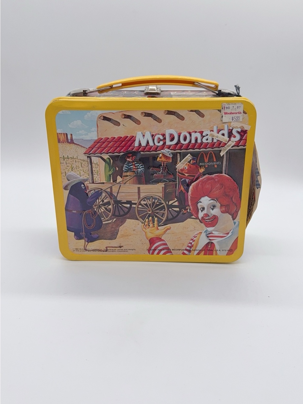Ronald McDonald Sheriff Of Cactus Canyon METAL LUNCH BOX/CONTAINER WITH NEW TAG